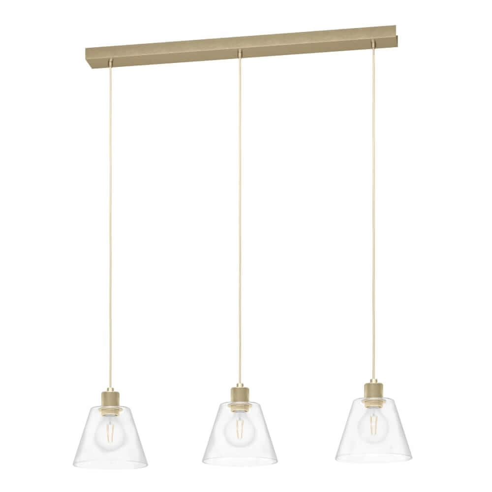 Eettafel hanglamp Copley goud met glas