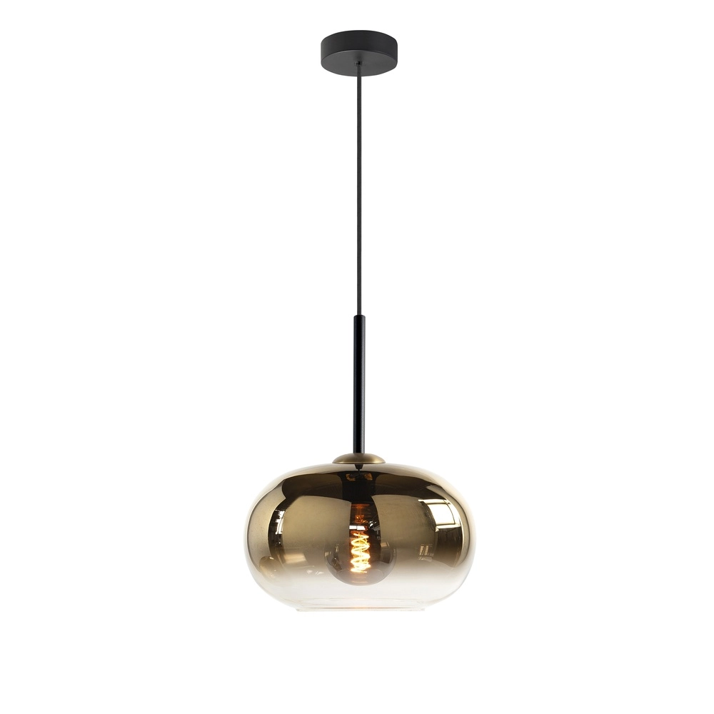 Hanglamp Bellini zwart met fade goud glas Ø 31cm