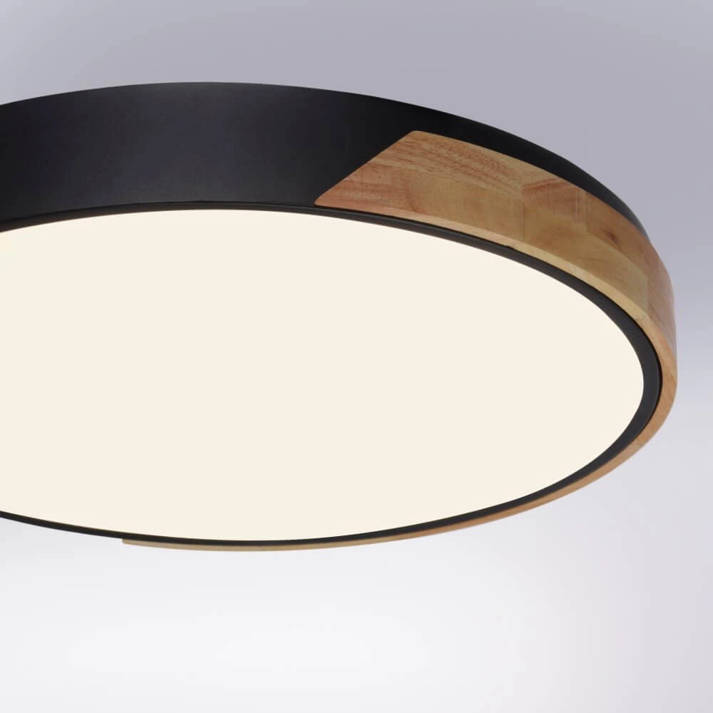 Ronde plafondlamp Q-Bila zwart Paul Neuhaus 4012248366219