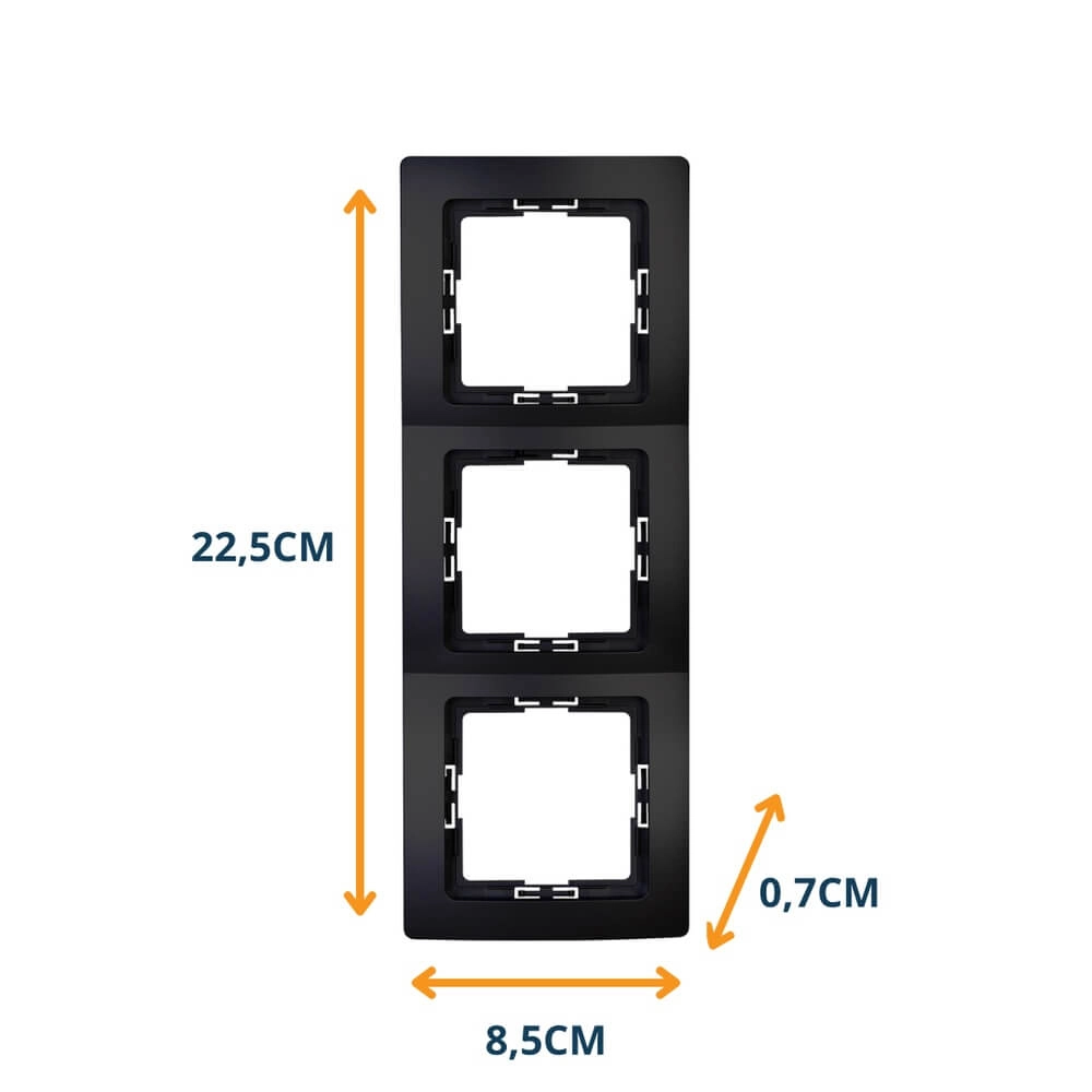 Afdekraam Paris 2-voudig zwart Lyora 4008224657204