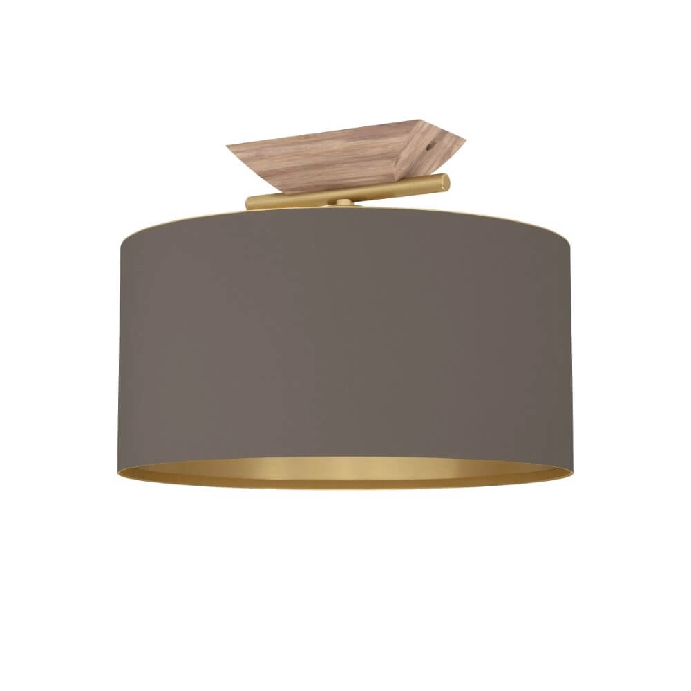 Desing plafondlamp Santandria goud met bruine kap Stars of Light 9008606274772