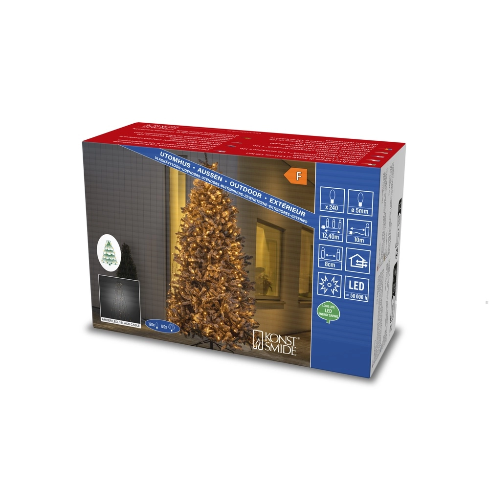 Verlichtingset 240cm - 8x 30 led - 2200K voor kerstboom KonstSmide 7318306320818
