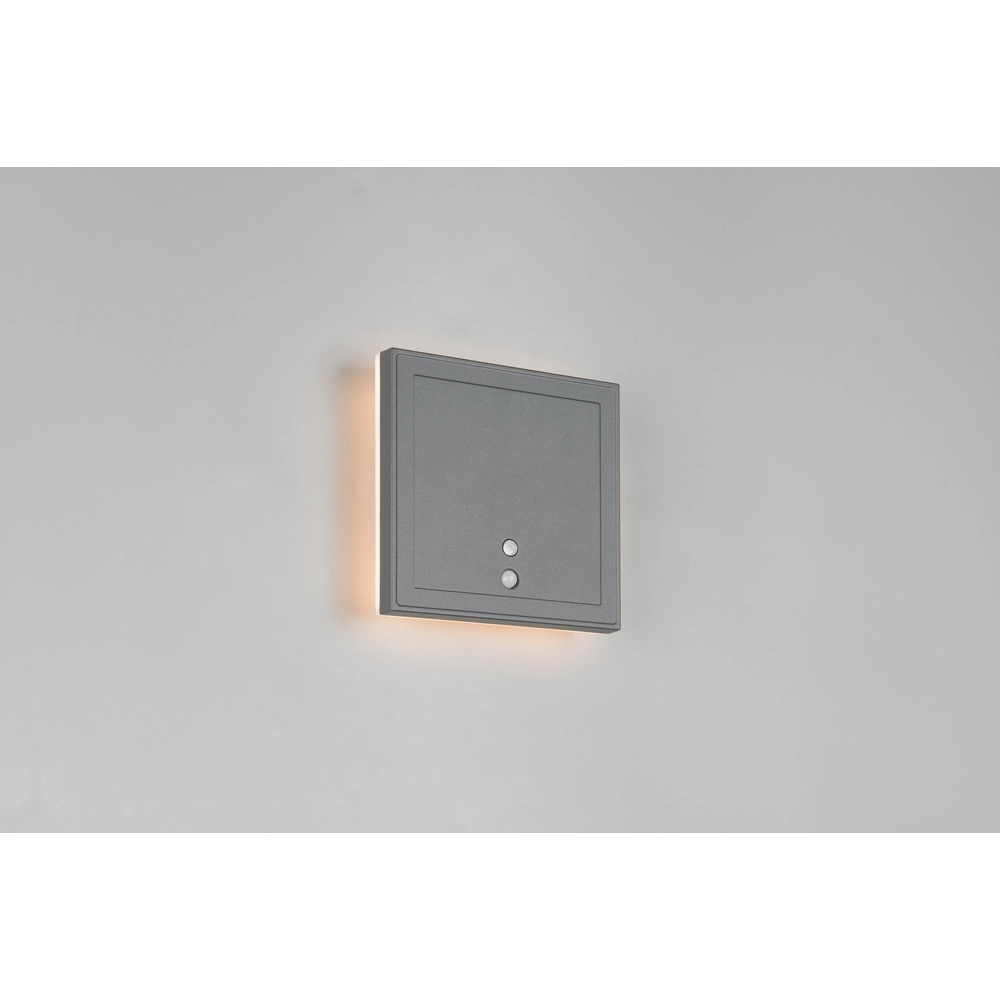 Design wandlamp Fortaleza vierkant antraciet Trio 4017807647914