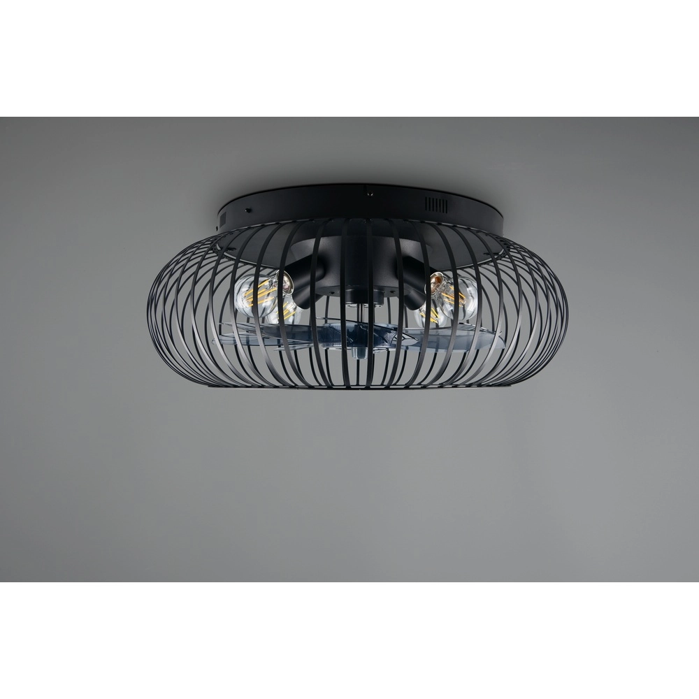 Zwarte ventilator Johanna Ø 61cm Trio 4017807688115