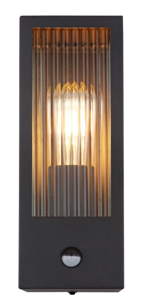 Wandlamp Gundula met sensor geribbeld glas Globo 9007371441136