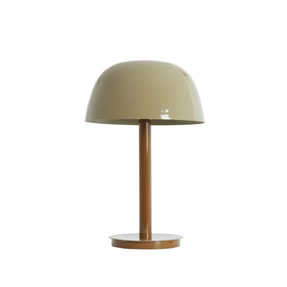 Bureaulamp Marivet glans zand en bruin - Ø 30cm