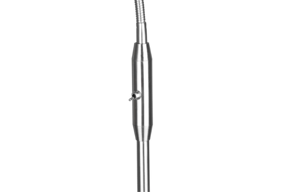 Vloerlamp Tommy 130cm RVS met wit Trio 4017807502930