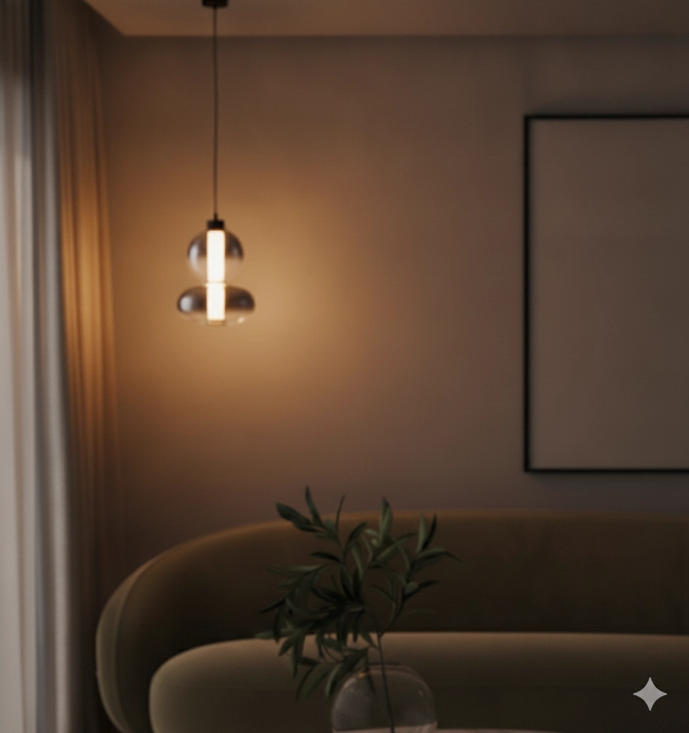Hanglamp Bally smoke glas 27,5cm