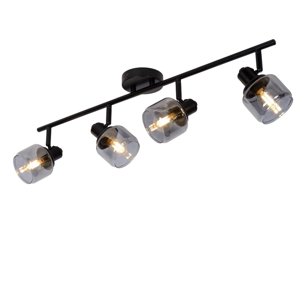 Plafondlamp Bjorn 4-lichts zwart Lucide 5411212771254