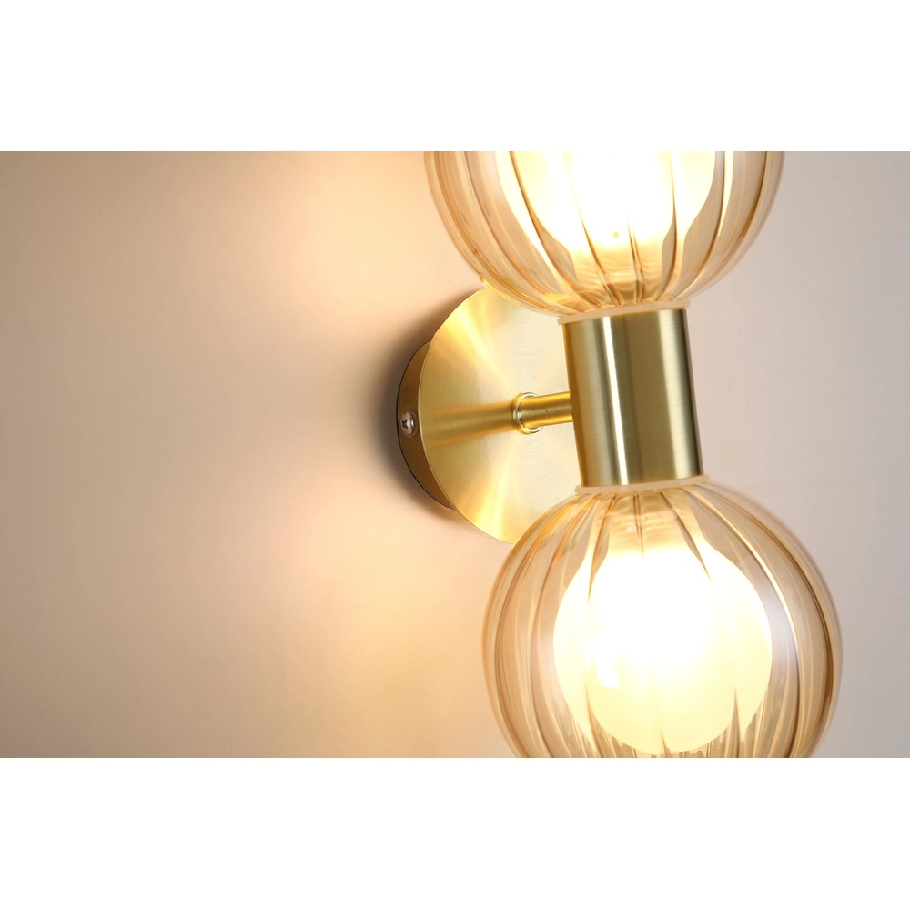Wandlamp Luminsphere goud dubbel Searchlight 5053423297422