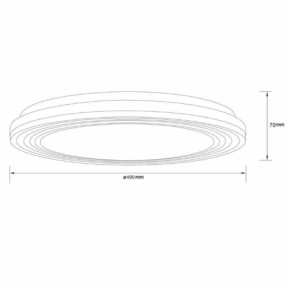 Zwart witte plafondlamp Kobana Ø 49cm Brilliant 4004353426544