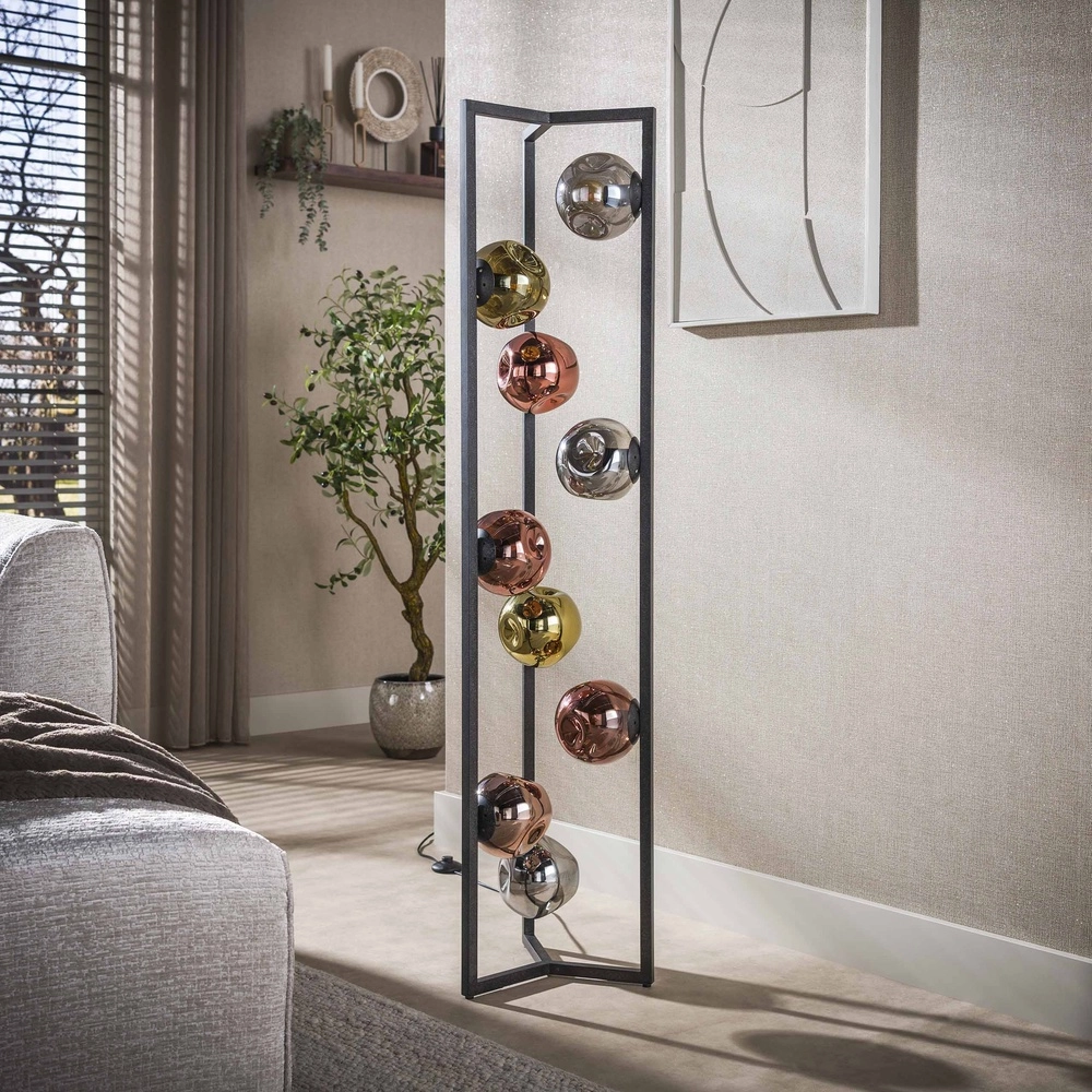 Glazen vloerlamp Stellar 9-lichts Lyora 8716803511590