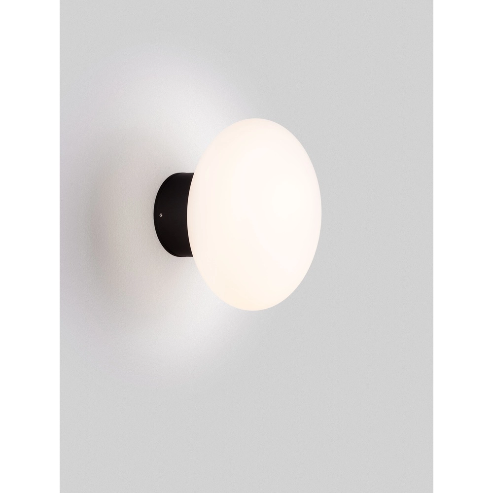 Plafondlamp Ali antraciet met ovaal wit glas Lyora 5212017476456