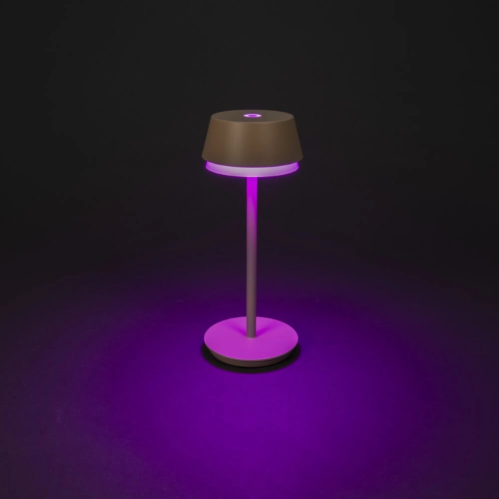 Tafellampje Lyon zandkleur met RGB functie KonstSmide 7318307830330