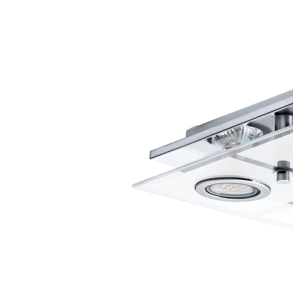 Led plafondlamp Cabo Square 4x3w - 3000K - 29cm chroom Eglo 9002759309312