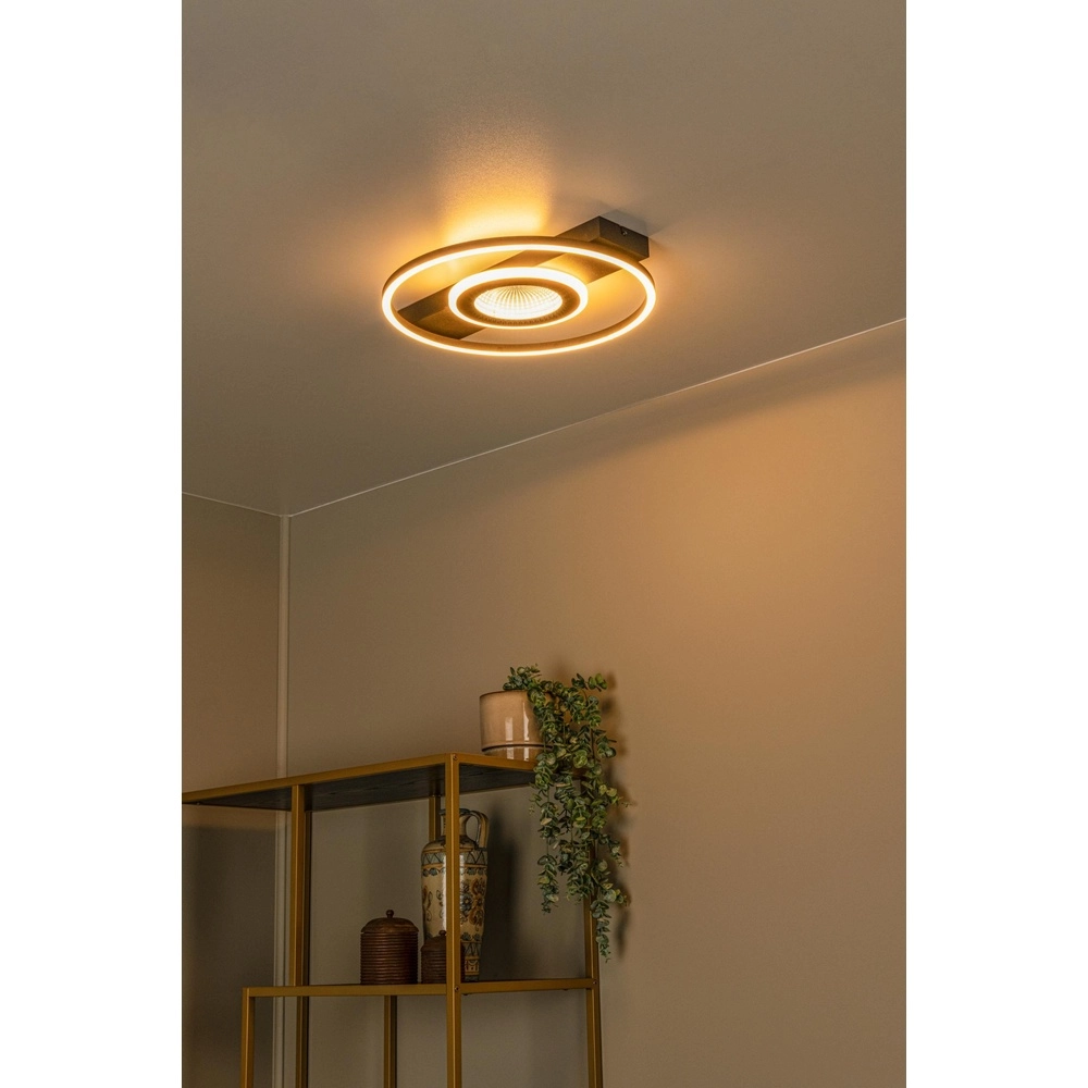 Moderne plafondlamp Marcia zwart Lucide 5411212531179