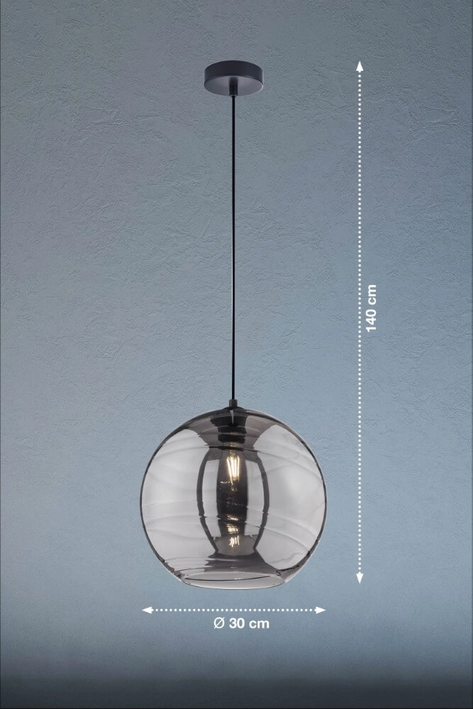 Glazen hanglamp Opie Ø 25cm Fischer & Honsel 4003694606677
