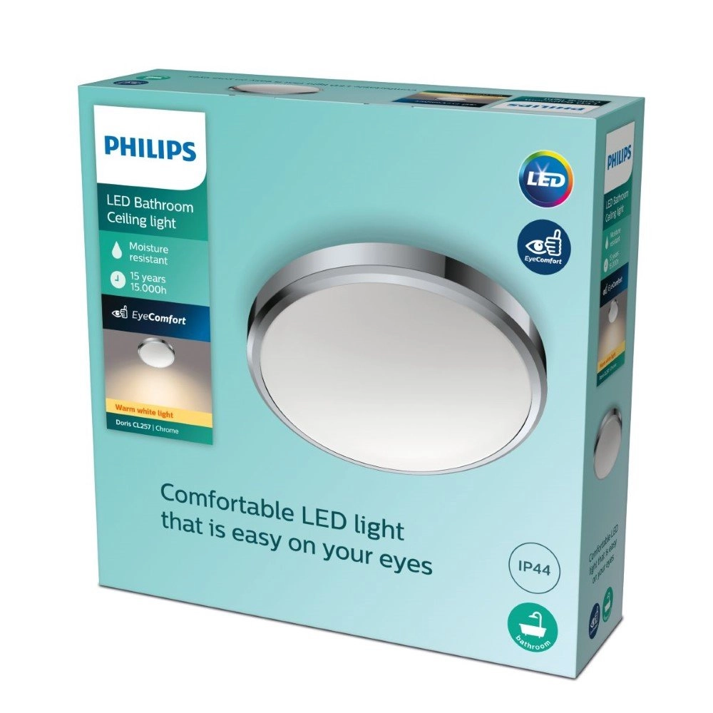 Chrome plafonnière Doris Ø 31cm Philips 8718699777234