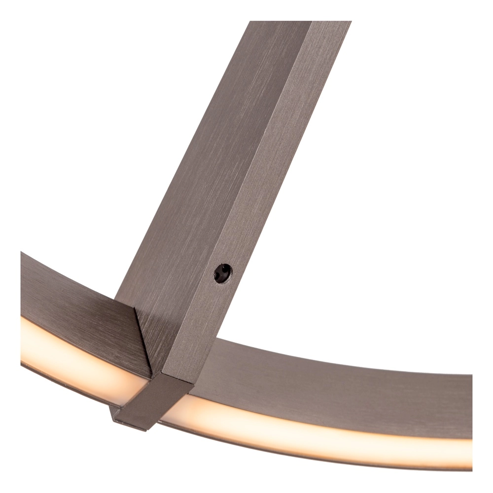 Strakke led hanglamp Applause Geborsteld metaal - Ø 60cm Premium by Lucide 5411212221827