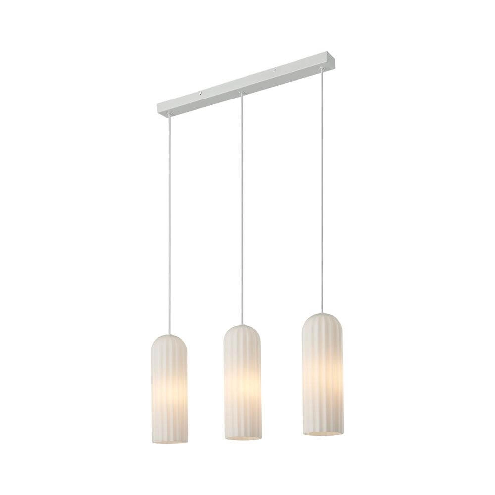 3-lichts hanglamp Miella wit