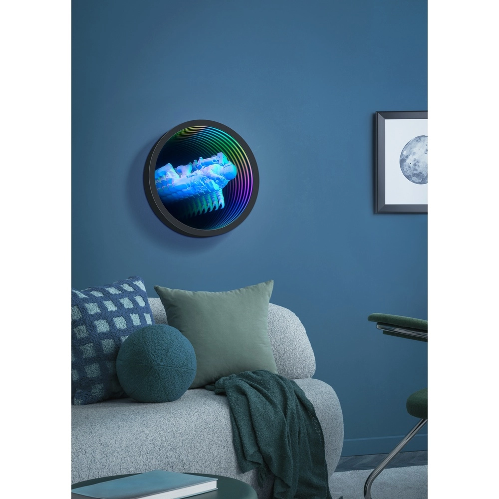 Wandlamp Duke uniek effect zwart Ø 40cm Trio 4017807671711