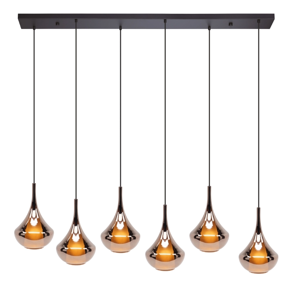 Design pendant lamp Almoster straight 6-light