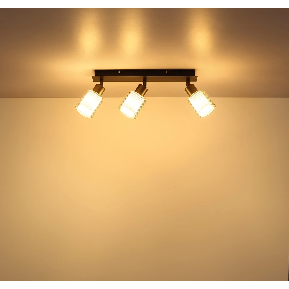 Design plafondlamp Villegas 3-lichts gunmetal Globo 9007371575947