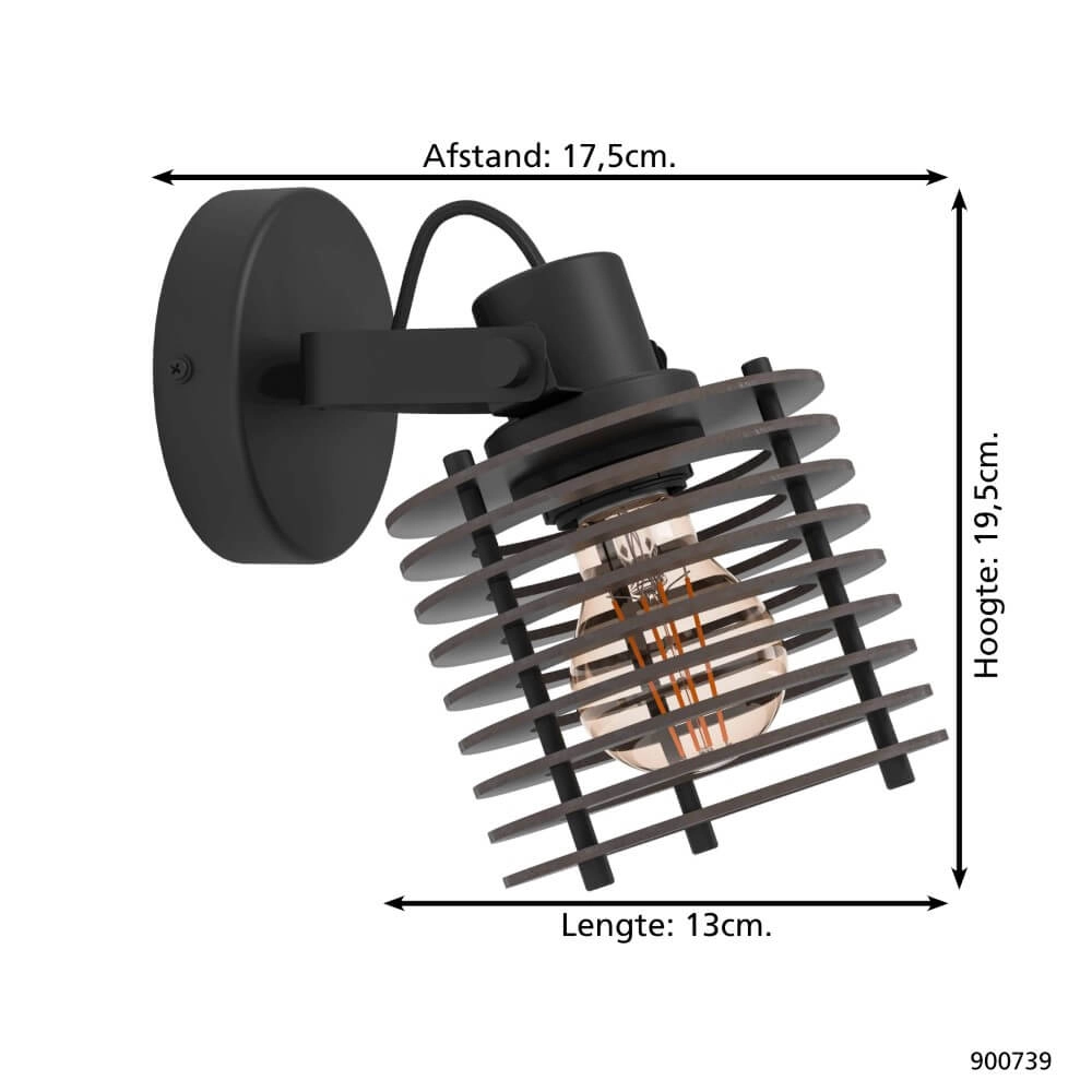 Industriƫle wandlamp Segovia Eglo 9008606267149