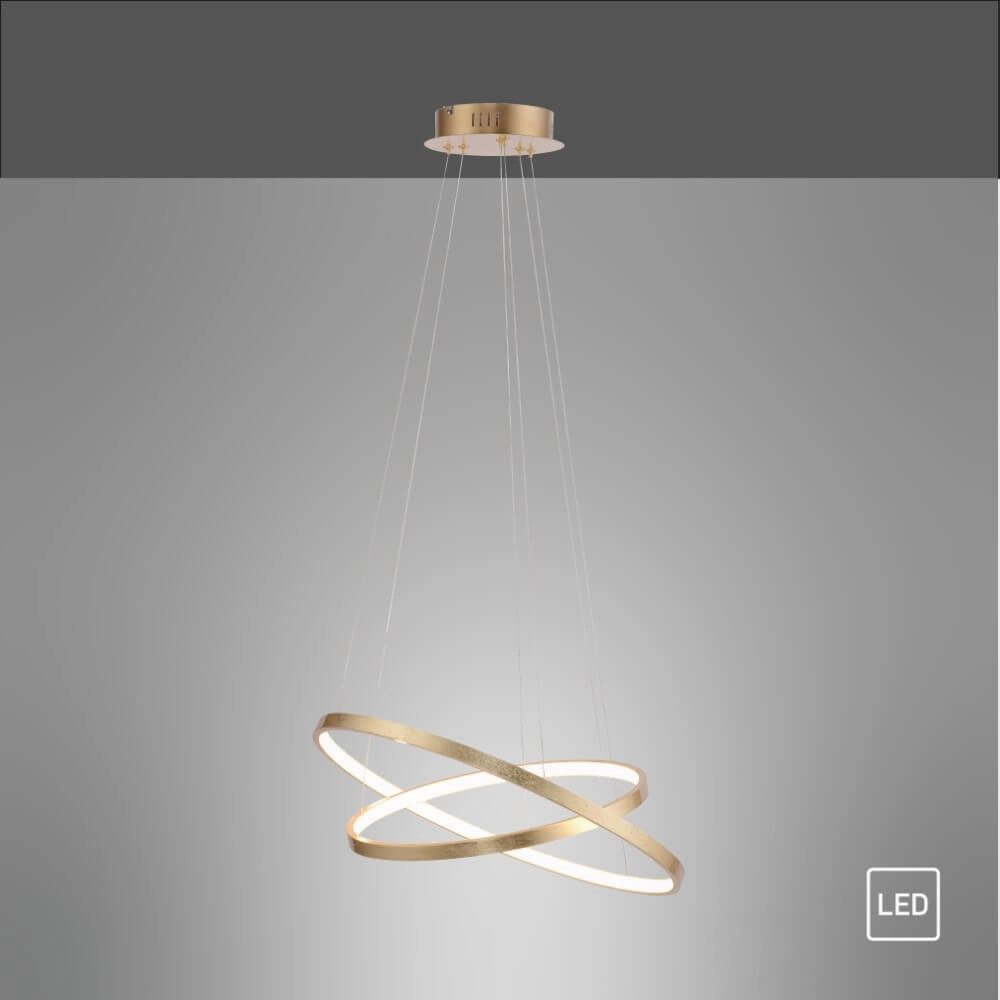 Ronde hanglamp Circle duo goud Ø 50cm Just Light 4043689960438