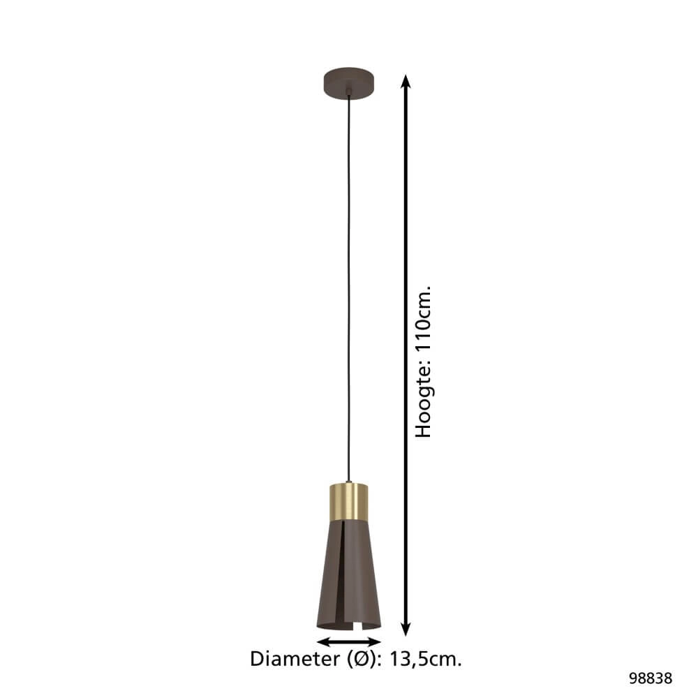 Mokka hanglamp Losalomas Ø 13,5cm Eglo 9002759988388