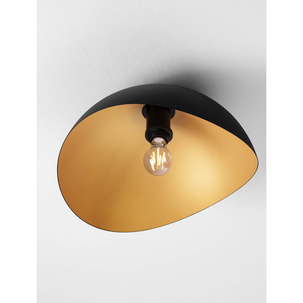 Plafondlamp Opsi zwart met goud Ø 40cm Lyora 5212017458025