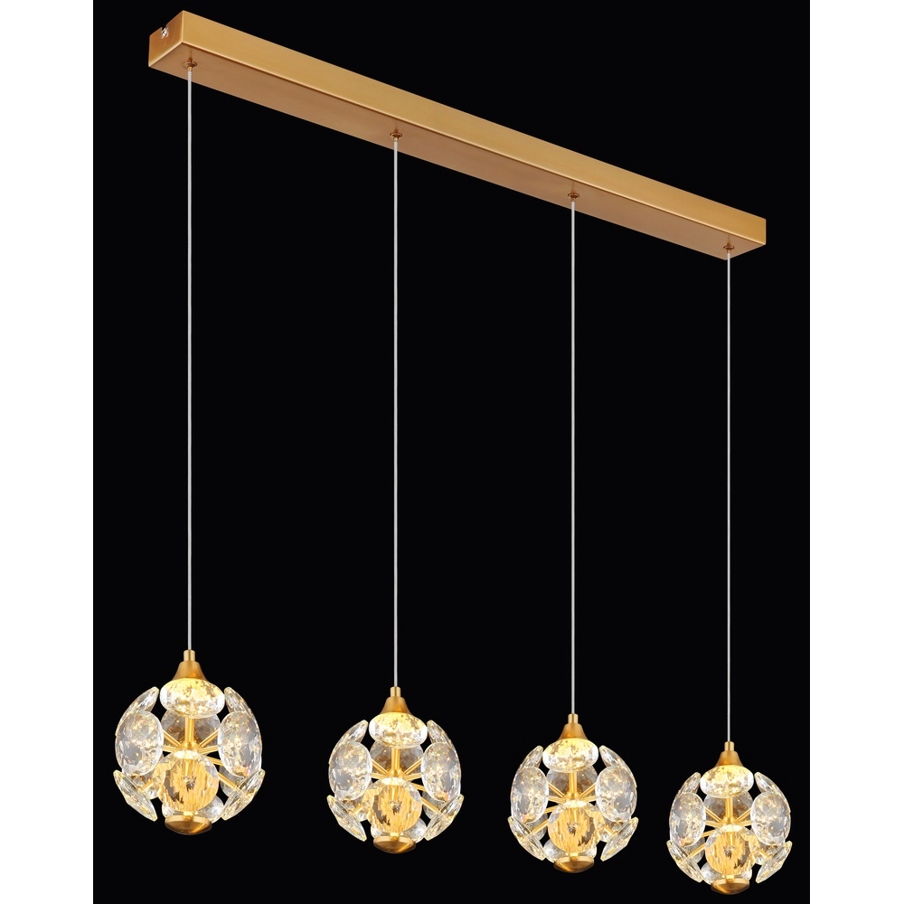 4-lichts hanglamp Virina goud Globo 9007371452620