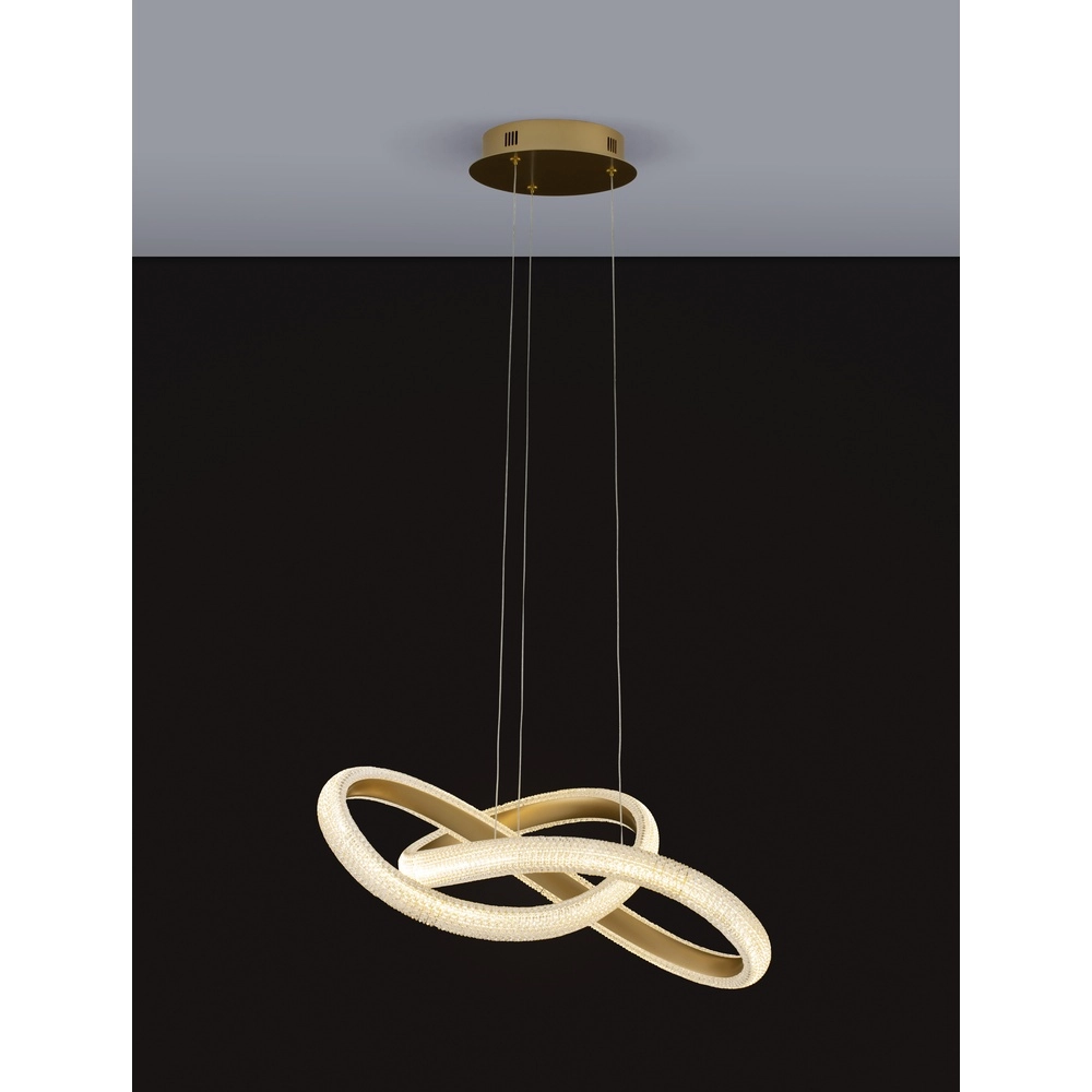 Hanglamp Medora krul goud 52,5cm Lyora 5212017433428