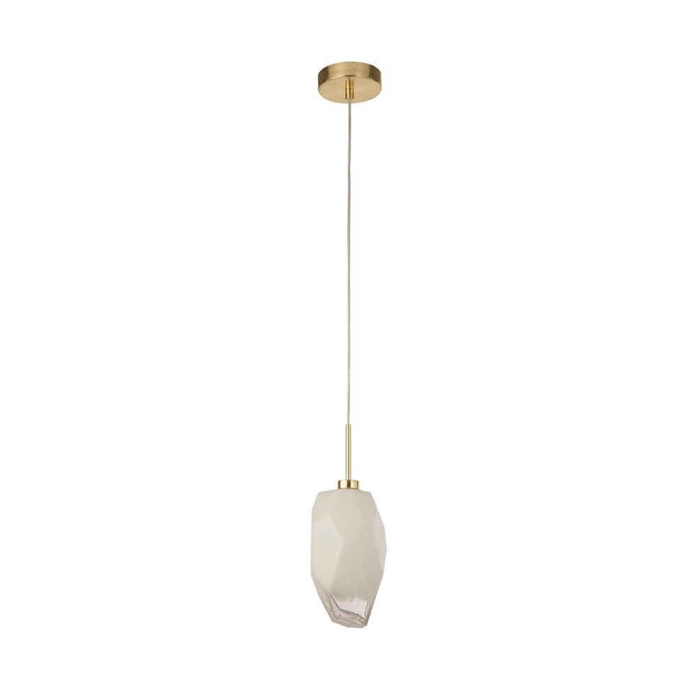 1-lichts hanglamp Rocky met wit glas Searchlight 5053423264264