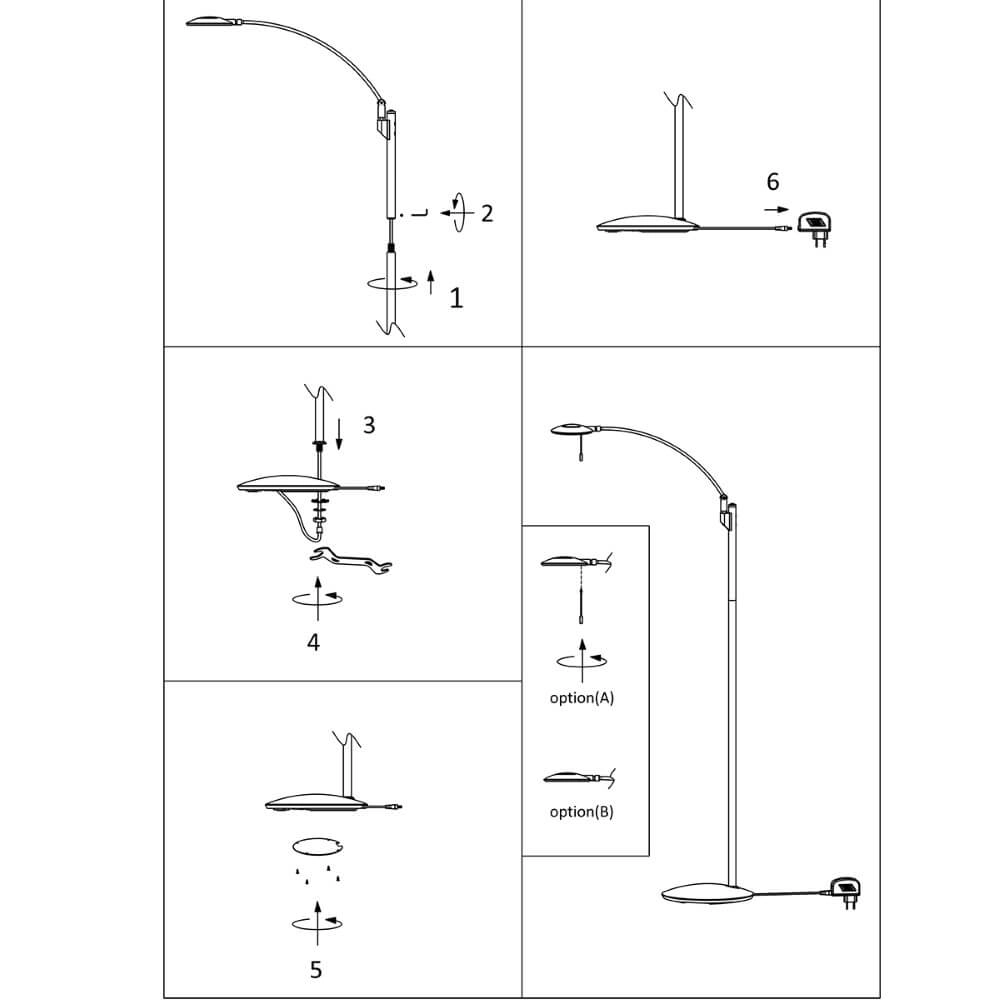 Led vloer leeslamp Zenith 2x6w - 2200K - 118cm bronsbruin Steinhauer 8712746113433