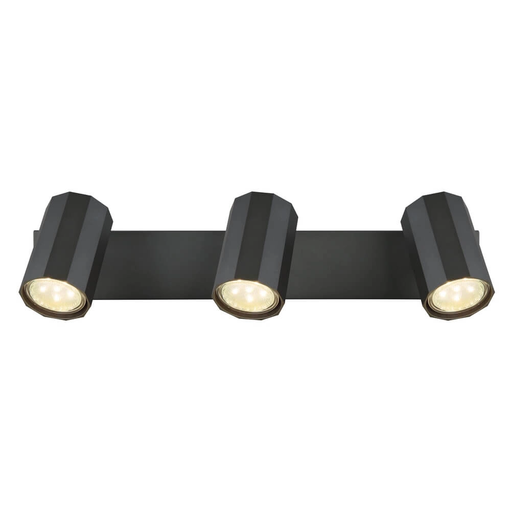 Grijze plafondlamp James 3-lichts Globo 9007371447848