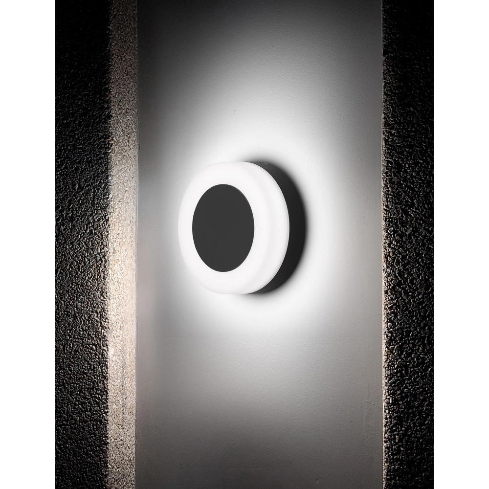 Ronde wandlamp Tune zwart
