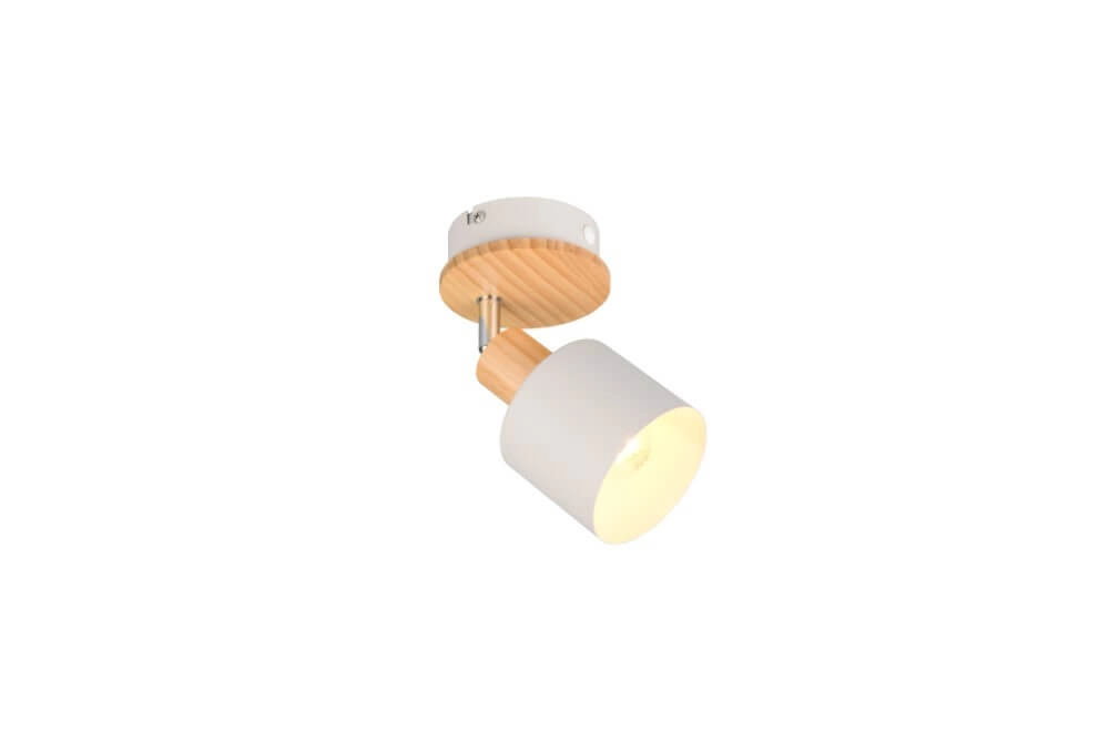 Enkele plafondlamp Shanti met houtlook Enkele plafondlamp Shanti met houtlook