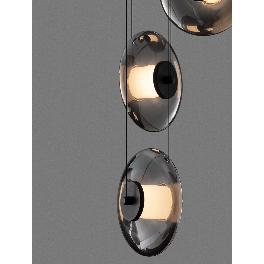 Unieke hanglamp Ballet zwart 5-lichts rond Lyora 5212017458445