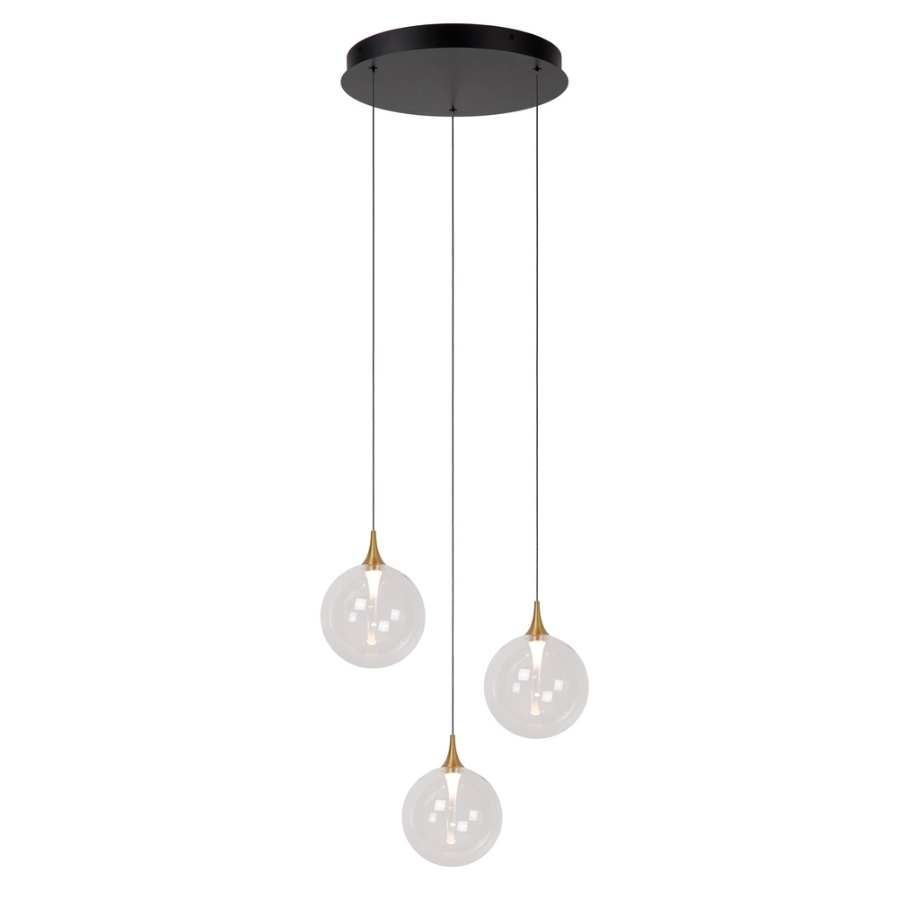 Design led hanglamp Gisela helder - 3x Ø 16cm