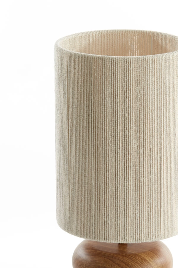 Tafellamp Danialo hout met crème 50cm Light & Living 8717807710071