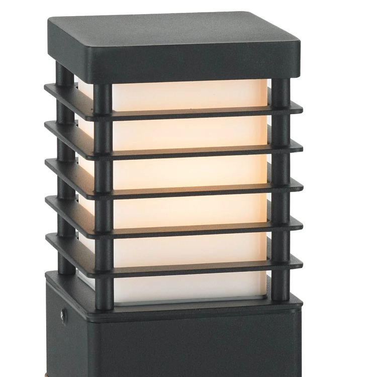 Tuinverlichting hout Selham 49cm zwart met houtbruin Franssen 7042891400661