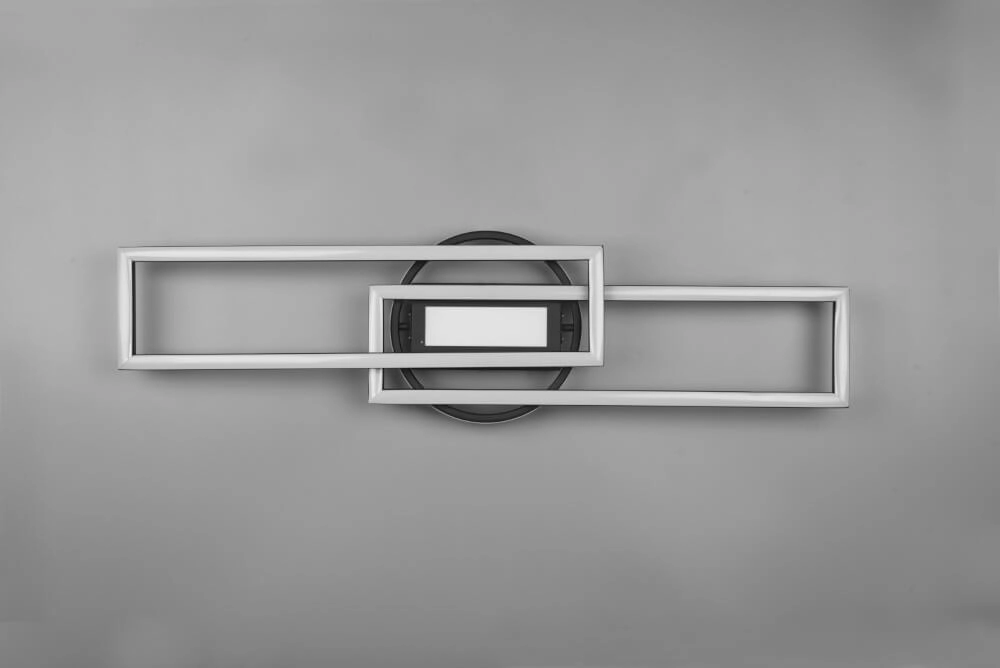 Verstelbare led plafondlamp Twister zwart Trio 4017807540581