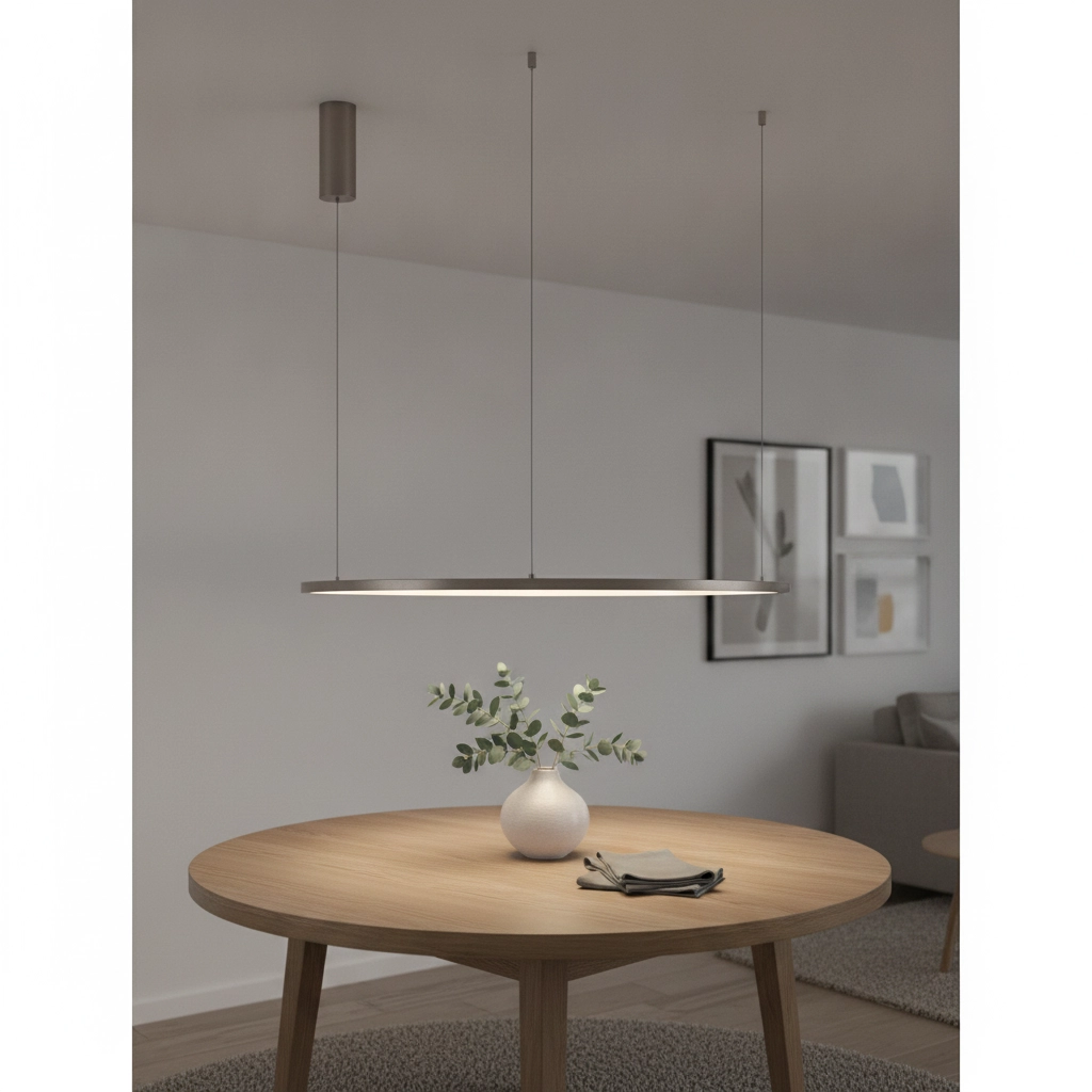 Ronde hanglamp Tarquin zilvergrijs Ø 80cm