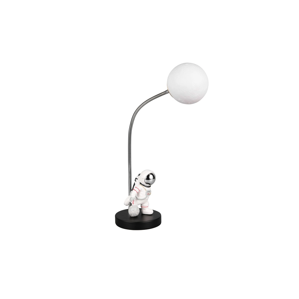 Tafellamp Arm zwart met wit Trio 4017807671520