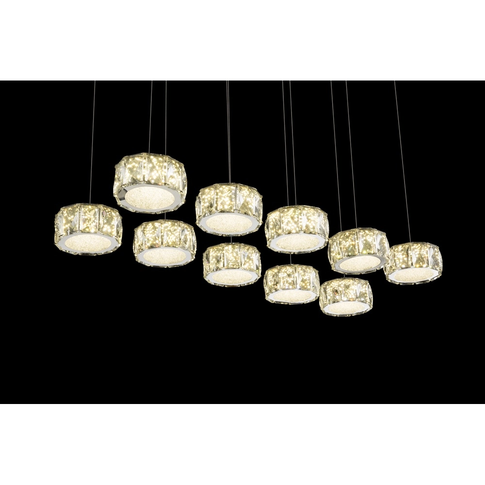 10-lichts hanglamp Amur chroom Globo 9007371345069
