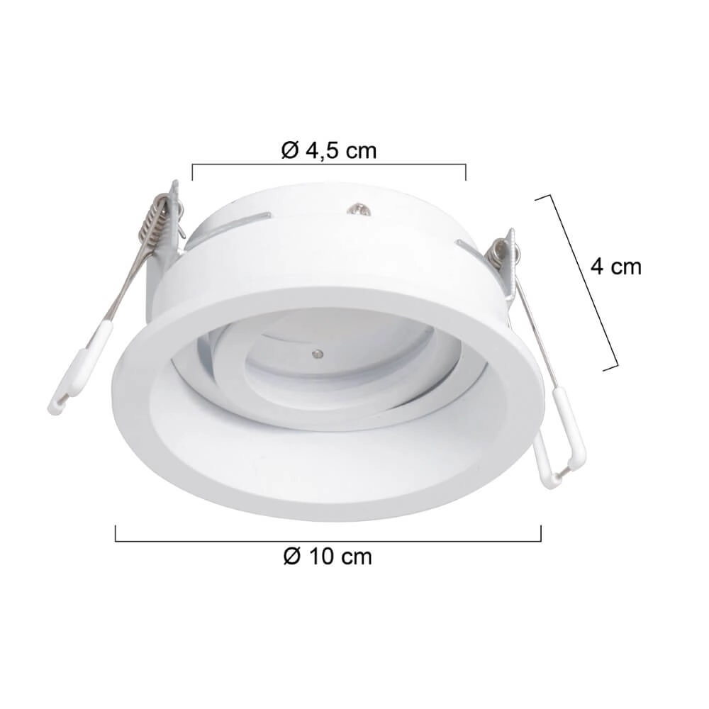 Witte inbouwspot Pelite spot Ø 10cm Steinhauer 8712746152678