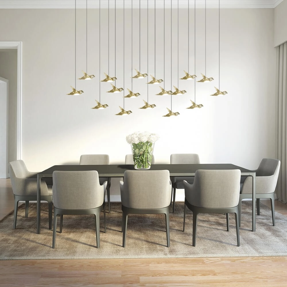 17-light hanging lamp Paratebueno 2 brass Stars of Light 9008606292219