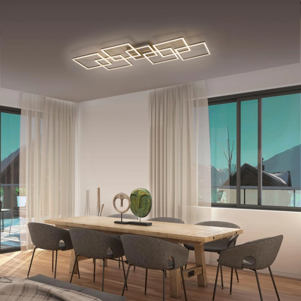 Moderne plafondlamp Q-Inigo rechthoekig Paul Neuhaus 4012248358092