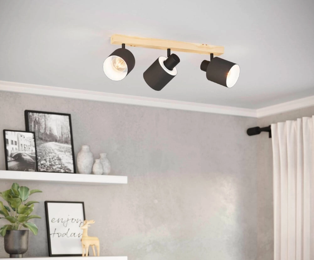 Houten plafondlamp Batallas Eglo 9002759994914